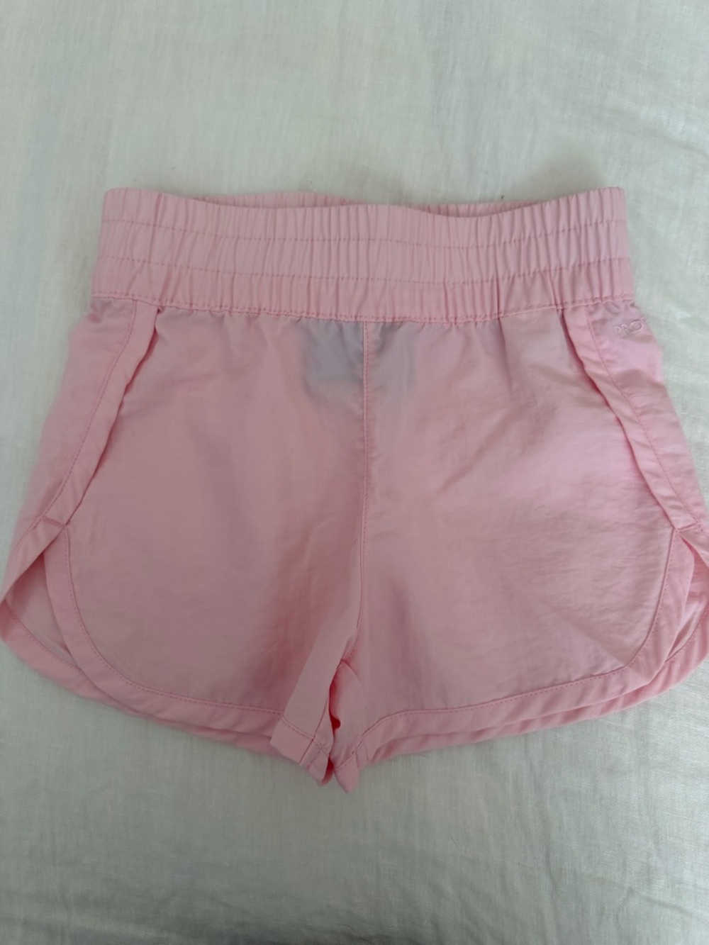 Kids Pink Elastic-Waist Athletic Shorts
